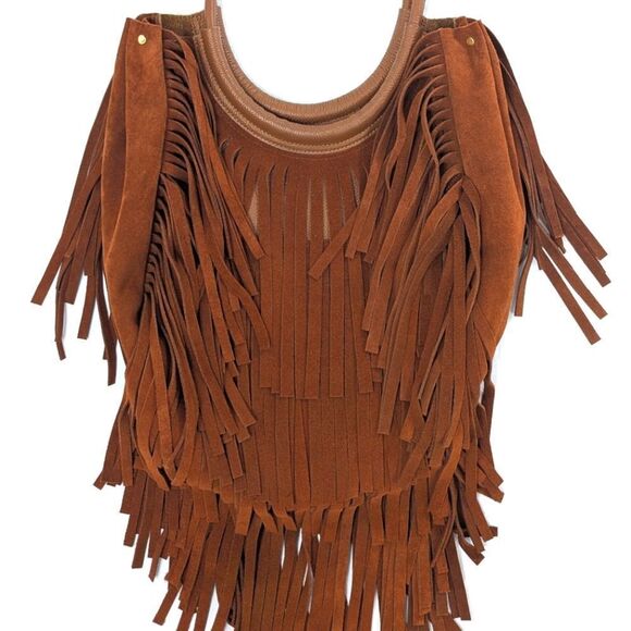 Handmade Leather Fringe Carry All - Picture 1 of 5
